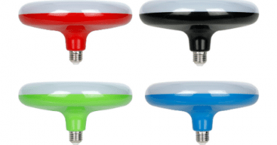 Lâmpadas LED com opções de cores