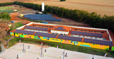 Sistema fotovoltaico em complexo esportivo